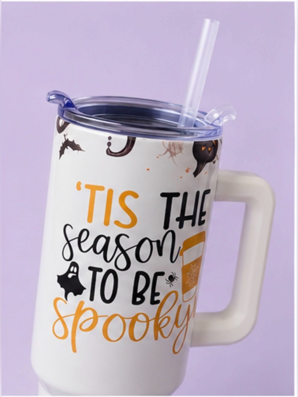 White 'Tis The Season To Be Spooky’Insulated 40 oz. Steel Halloween Tumbler - Picture 5 of 7